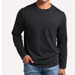 The Normal Brand Roll Hem Pocket Crew Sweater Long Sleeve Top Tee Pullover L